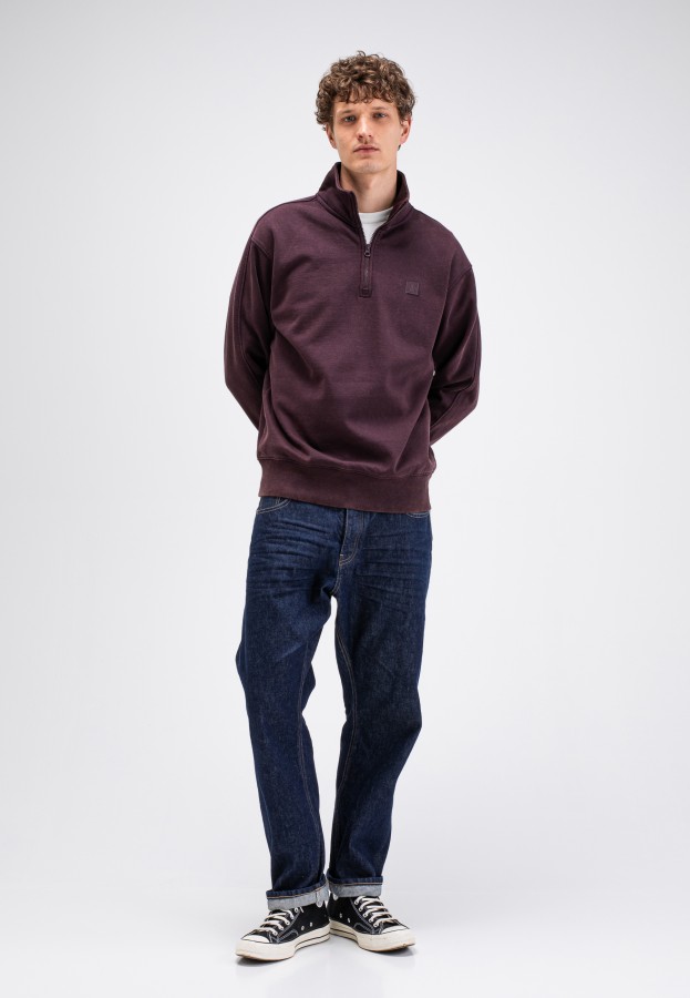 Afbeelding van Army Sweat Half Zip - M2623005 Pascha Purple 845 - Heren Sweater -  Butcher of Blue